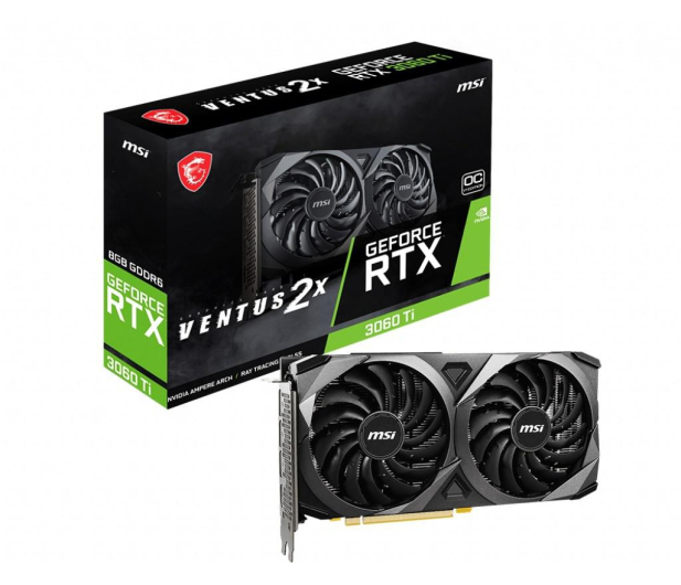 MSI GeForce RTX 3060 Ti VENTUS 2X V1 OC LHR 8GB GDDR6 - 675319 - zdjęcie 3